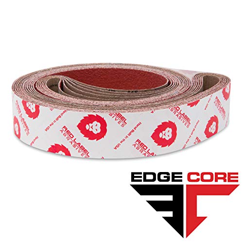 Red Label Abrasives 2 X 42 Inch Knife Sharpening Sanding Belts - Premium Ceramic - Coarse Grits - 6 Pack Assortment for Knife Making, Sharpening, and Metal Working - Image 3