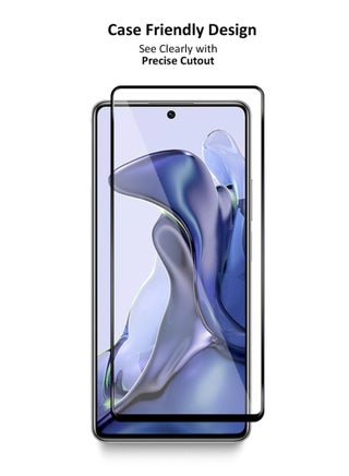 واقي شاشة من الزجاج المقوى خماسي الأبعاد لهاتف شاومي 11T / 11T Pro مقاس 6.67 بوصة شفاف / أسود - view 5