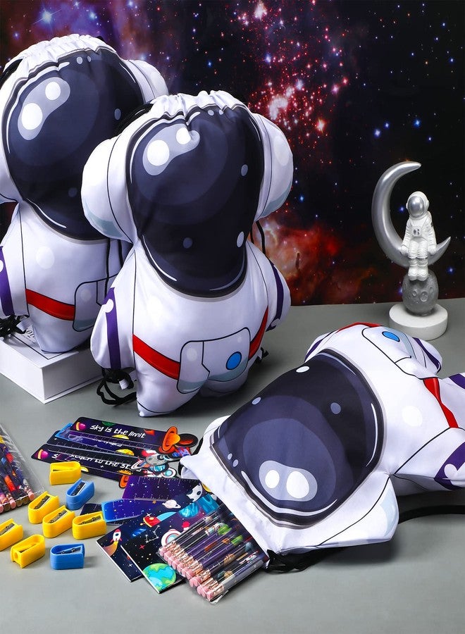 كينغدير مجموعة هدايا حفلات الفضاء الخارجي من كينجدر، 12 قطعة، أكياس برباط على شكل رائد فضاء، حقائب هدايا للأطفال - Image 5