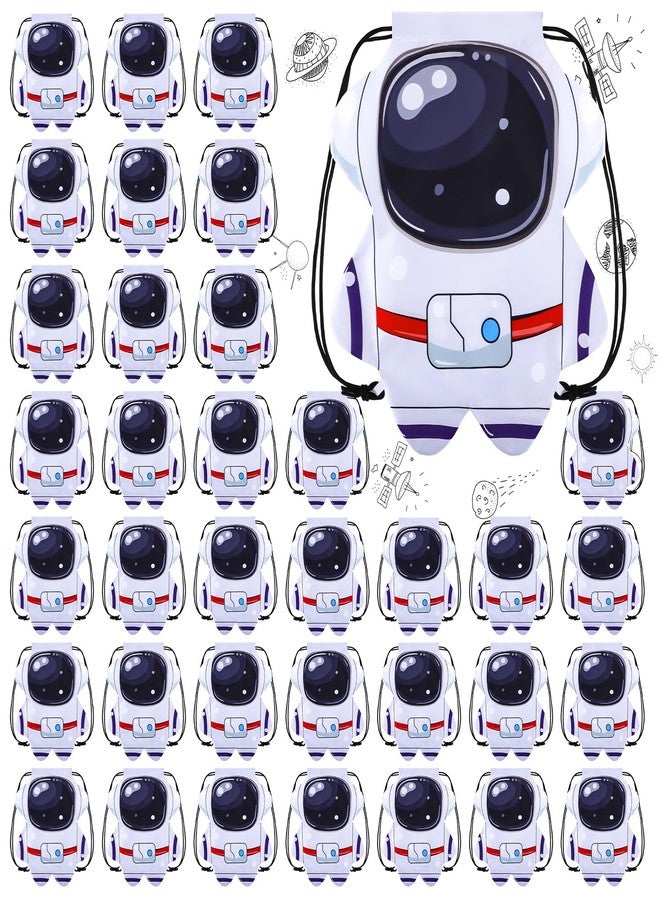 كينغدير مجموعة هدايا حفلات الفضاء الخارجي من كينجدر، 12 قطعة، أكياس برباط على شكل رائد فضاء، حقائب هدايا للأطفال - Image 1