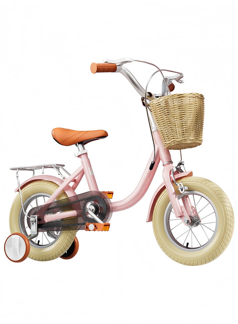 MaBaby دراجة للأطفال 14-16-18-20 بوصة، إطار من الصلب الكربوني العالي، مع عجلات تدريب، مقعد قابل للتعديل وسلة، دراجة للأطفال من 3-12 سنة للأولاد والبنات - Image 1