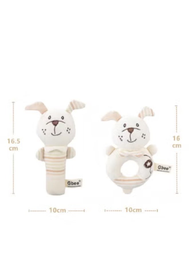 جبيه طقم ألعاب خشخيشات من القطن العضوي مصنوع من مواد عالية الجودة للأطفال، ألعاب تعليمية للأطفال الرضع - Image 2