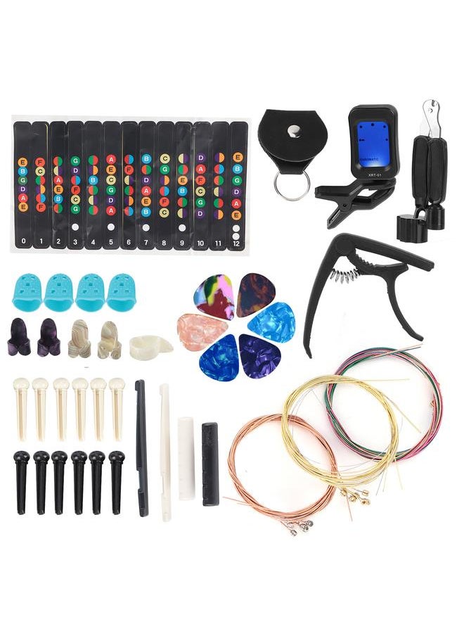Thoraya - Guitar String Replacement Kit Accessory Set Changing Tool Pack Pick Pin Capo Tuner Winder - Image 1