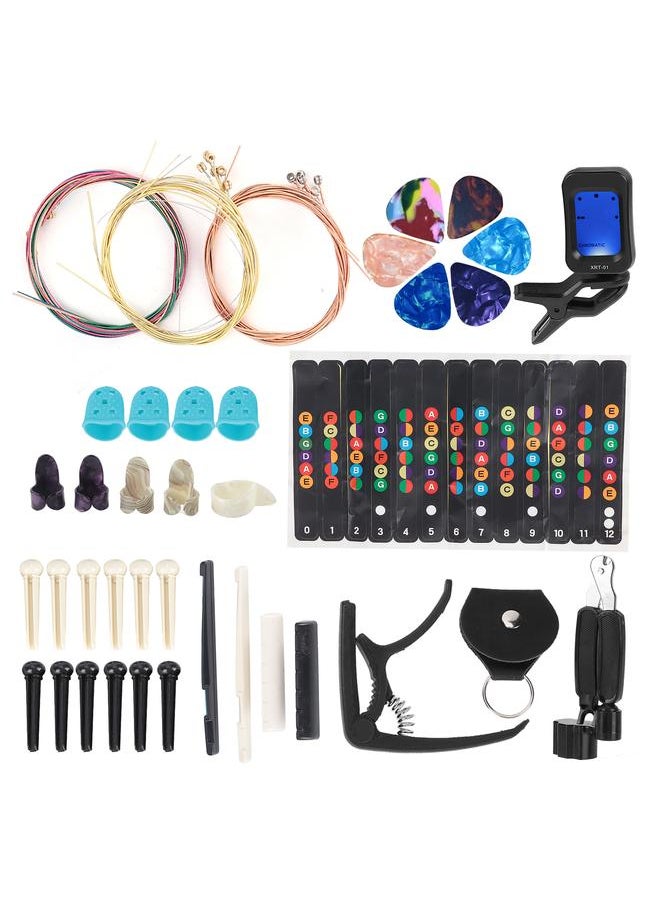 Thoraya - Guitar String Replacement Kit Accessory Set Changing Tool Pack Pick Pin Capo Tuner Winder - Image 1