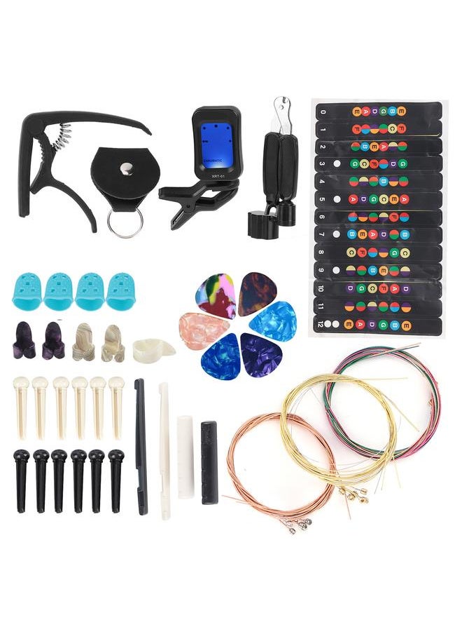 Thoraya - Guitar String Replacement Kit Accessory Set Changing Tool Pack Pick Pin Capo Tuner Winder - Image 1