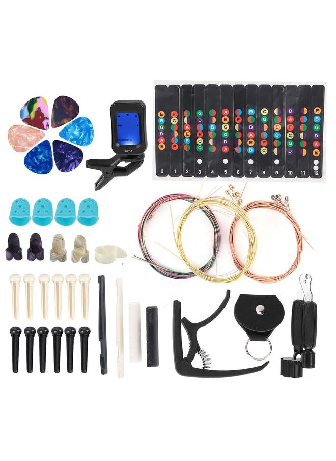 Thoraya - Guitar String Replacement Kit Accessory Set Changing Tool Pack Pick Pin Capo Tuner Winder - Image 1