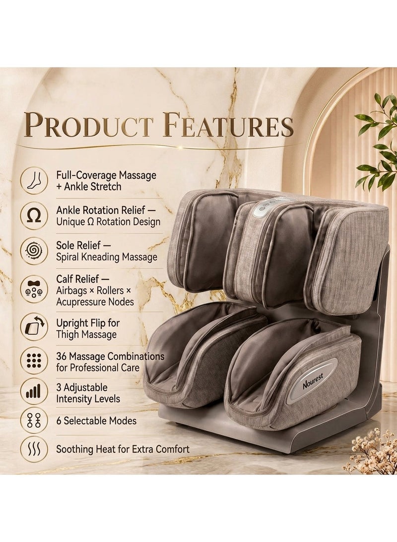 Nourest Zenso Foot, Calf & Leg Massager with Heat and Air Compression | Full coverage for the feet, ankles and calves - Image 2