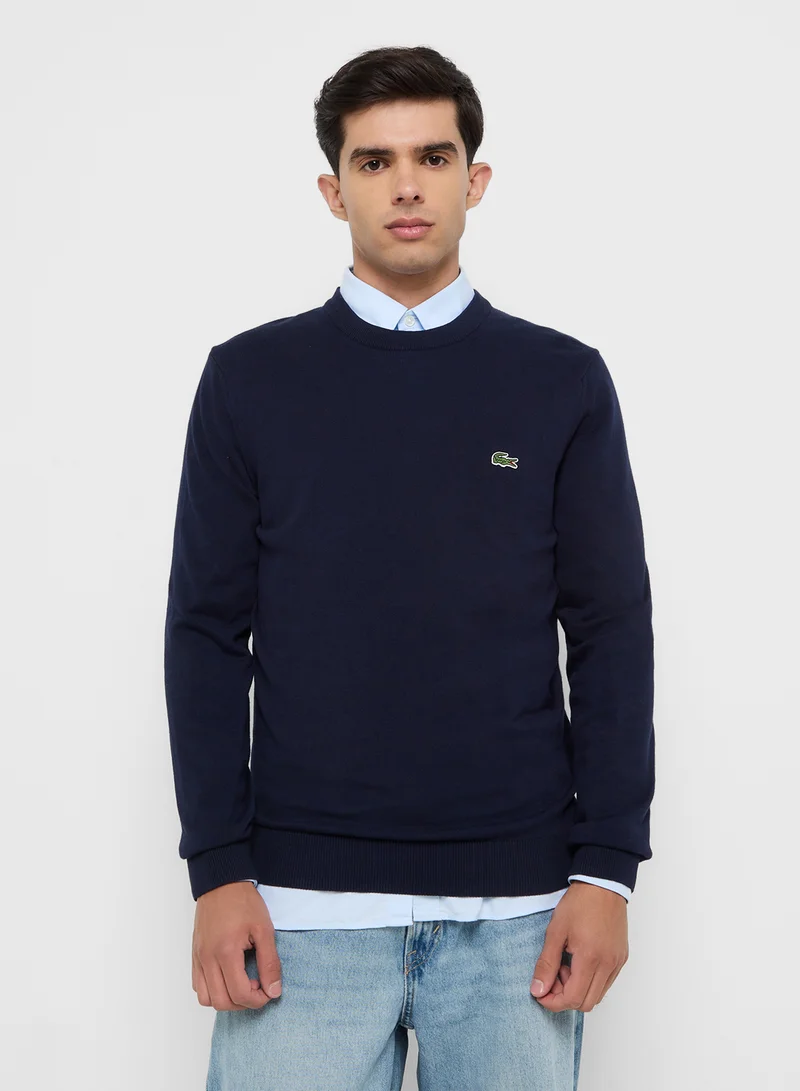 LACOSTE Monochrome Crew Neck Sweater
