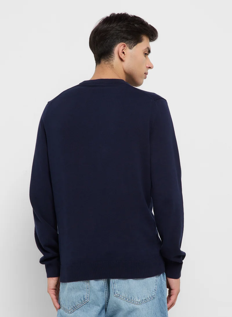 LACOSTE Monochrome Crew Neck Sweater