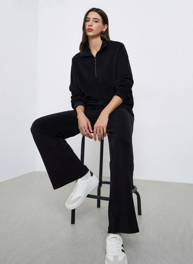 Styli Black Fleece Sweatshirt and Joggers Co-Ords