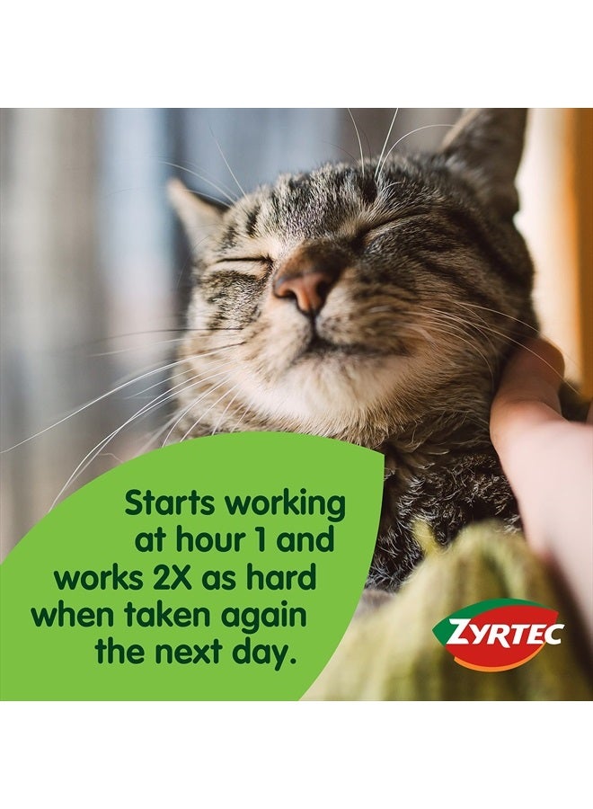 ZYRTEC جيلات سائلة لتخفيف الحساسية لمدة 24 ساعة، كبسولات مضادة للهستامين مع سيتيريزين هيدروكلوريد لعلاج الحساسية لتخفيف الأعراض طوال اليوم من سيلان الأنف، العطس، حكة العينين والمزيد، 40 كبسولة - Image 5