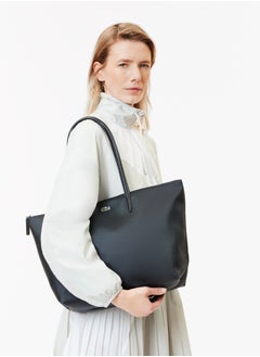 LACOSTE Lacoste Women's L12.12 Concept Fashion Versatile Large Capacity Large Size Zipper Handheld Shoulder Bag Tote Bag Large Black 45cm * 30cm * 12cm  - Image 3