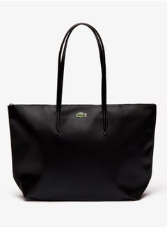 LACOSTE Lacoste Women's L12.12 Concept Fashion Versatile Large Capacity Large Size Zipper Handheld Shoulder Bag Tote Bag Large Black 45cm * 30cm * 12cm  - Image 1