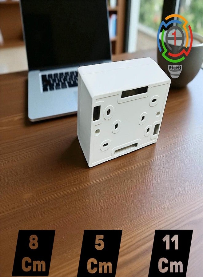 A1 LED 20A Heavy Duty Universal Socket with Switch for AC Geyser Microwave | High Load Power Socket | Wall Mount Modular Design | Durable Plastic Body | Safe & Reliable for Home Office Use - Image 5