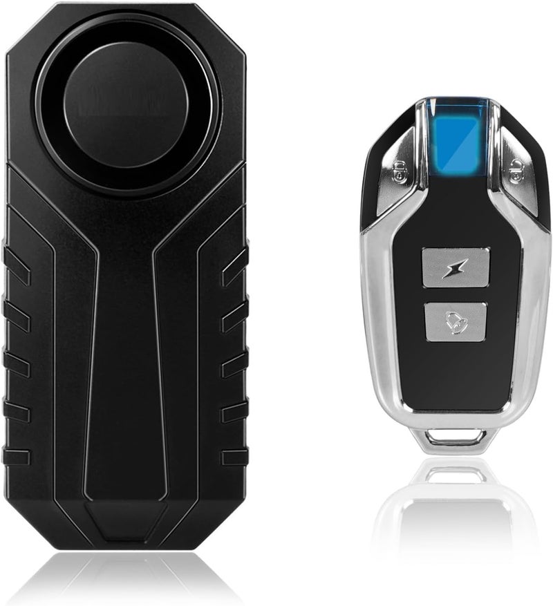 Elecphbo Anti Theft Burglar Bike Alarm with Remote, 110dB Wireless Anti-Theft Vibration Motorcycle Alarm, Door, Window & Vehicle Security Alarm System, Adjustable Sensitivity & Volume, Waterproof - Image 1