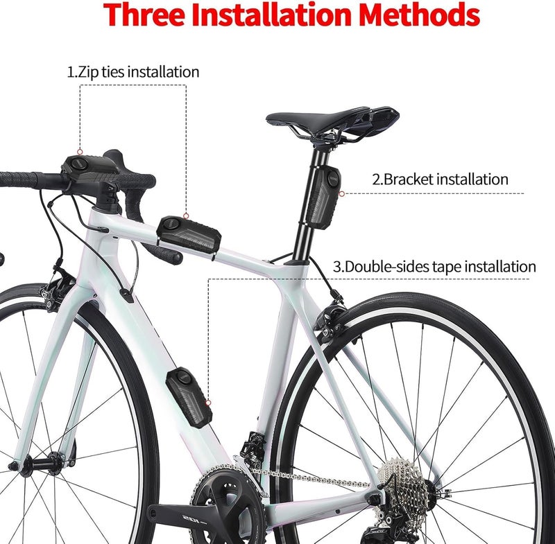 Elecphbo Anti Theft Burglar Bike Alarm with Remote, 110dB Wireless Anti-Theft Vibration Motorcycle Alarm, Door, Window & Vehicle Security Alarm System, Adjustable Sensitivity & Volume, Waterproof - Image 5