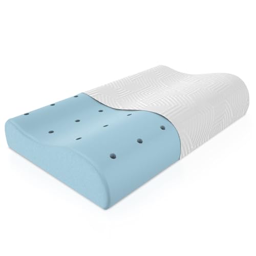 Orista™ Advance Gel Blended Contour Memory Foam Pillow | 2 Year Warranty |Orthopedic Neck & Shoulder Support Pillow for Sleeping | Improves Posture & Spinal Alignment | 23 x 14 x 4.5 Inch | Set of 1 - Image 1