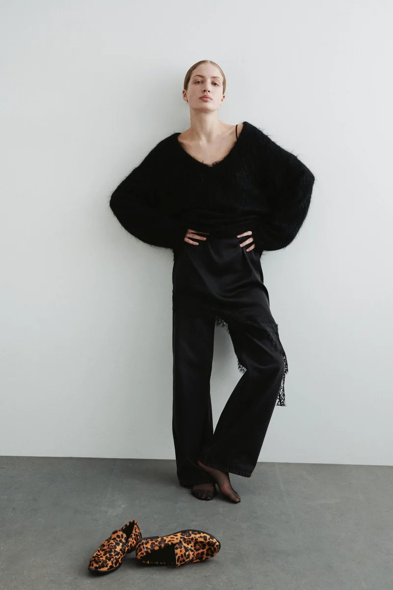 اتش اند ام حذاء لوفر من الجلد