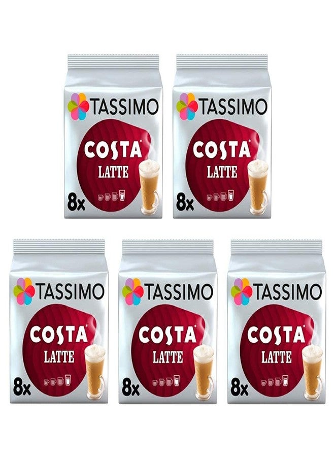 TASSIMO Costa Latte 16 discs, 8 servings (Pack of 5, Total 80 discs, 40 servings) - Image 2