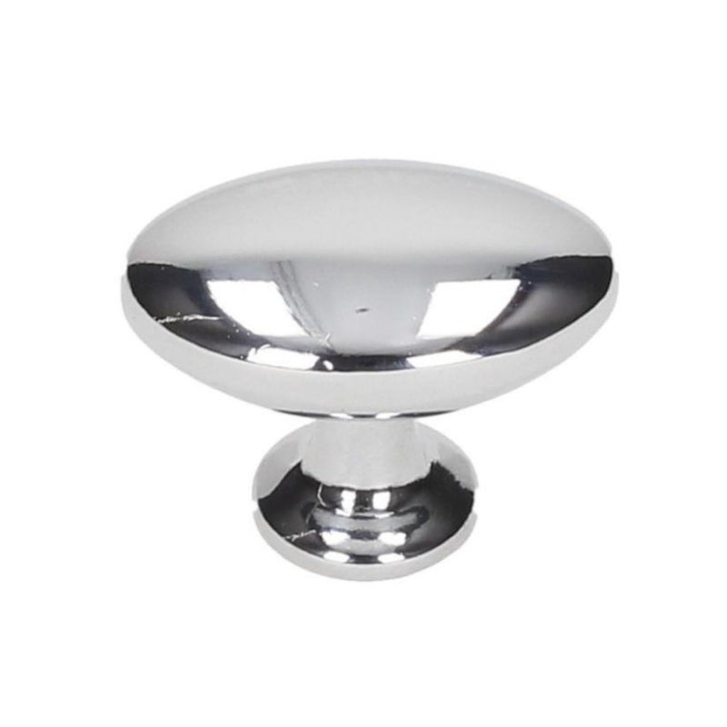 2 Pack Drawer Knob Oval Handles Dove Egg Knobs and Handles Wardrobe Door Drawer Bright Silver Pulls Bright Silver Length 34mm - Image 4