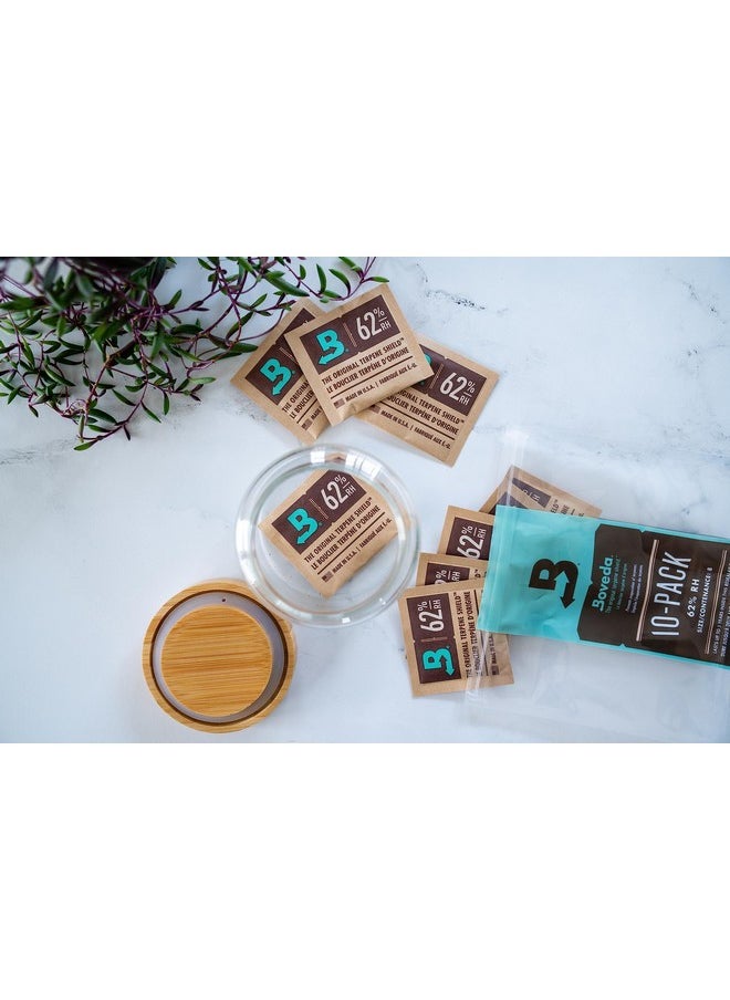 Boveda - 62% Rh Size 810 Pack Twoway Humidity Control Packs For Storing 1 Oz Moisture Absorber For Small Storage Containers Humidifier Packs Hydration Packets W/Resealable Bag - Image 1