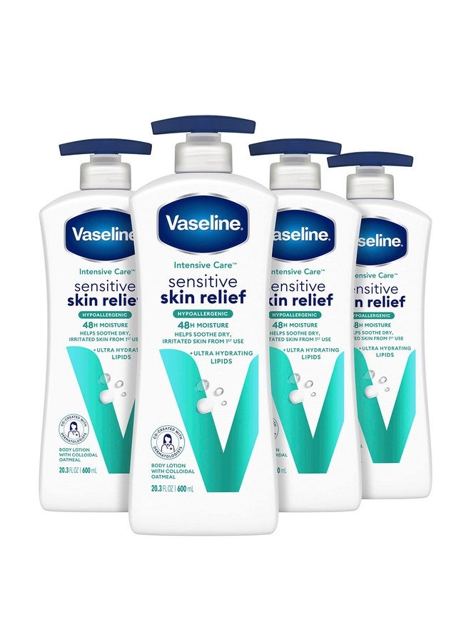 Vaseline Intensive Care Body Lotion 4 Count Sensitive Skin Relief - Image 1