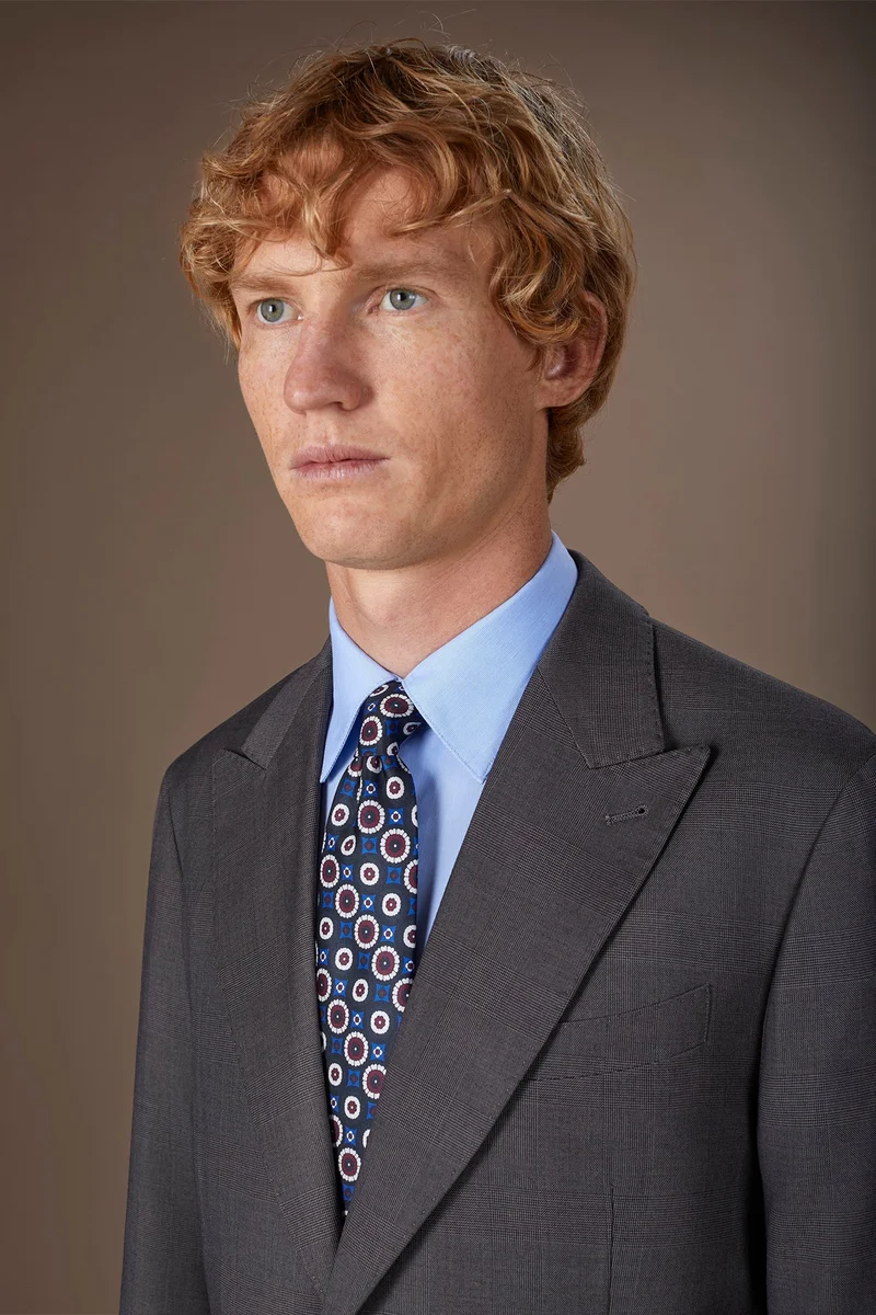Doppelganger Men's tie with macro geometric patterns - Green