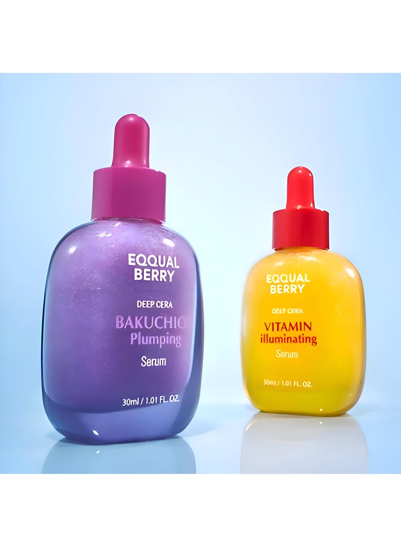إيكوالبيري مجموعة إي كوال بيري المتكاملة لتجديد وإشراق البشرة – سيروم باكوتشيول 30 مل + سيروم فيتامين C 30 مل - Image 2