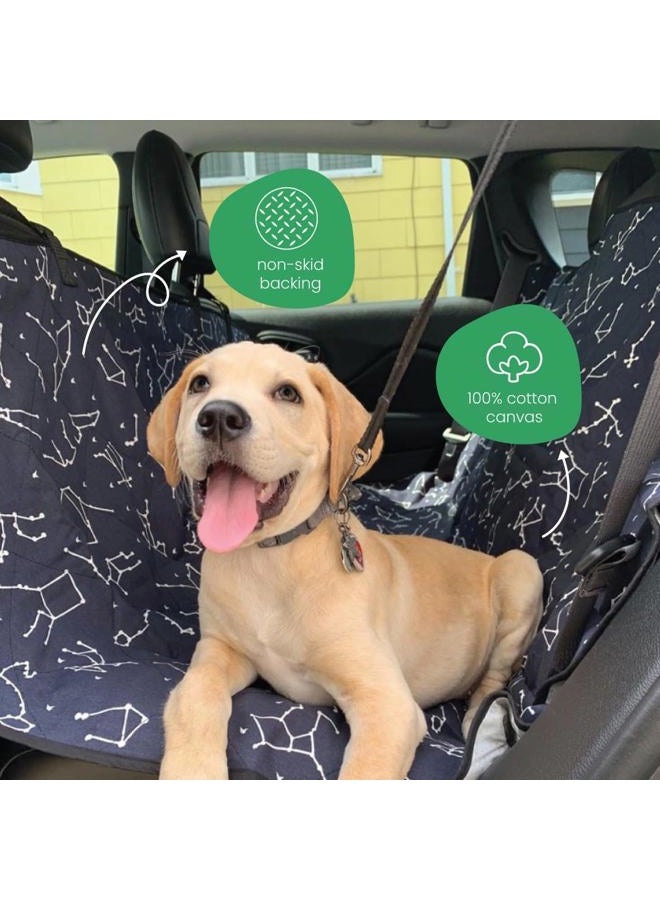 Molly Mutt 3-in-1 Back Seat Cover for Dogs, Back Seat Hammock, Cargo Area Cover, Non-Skid, 100% Cotton Canvas, Water-Resistant, Features Adjustable Headrest Straps, Belt Slots, Seat Anchors, 56"x56"  - Image 4