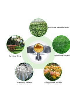 Y&D 4 Pcs Metal Spot Sprinkler, 360 Degree Square Circle Pattern Aluminum Alloy Sprinkler,Hose Sprinklers Coverage Area Up to 30FT for Small Medium Yard Lawn Garden Watering, Pack  - Image 3