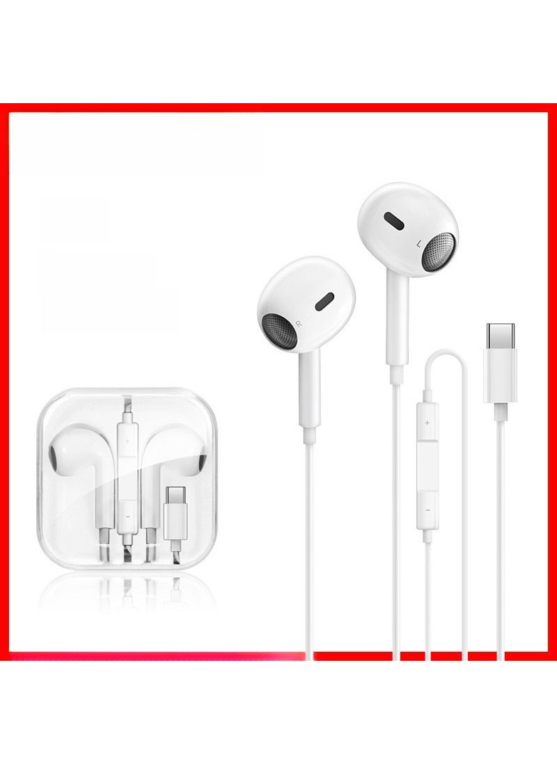 Generic - Wired Earphones Type-C 3.5MM In-Ear Crystal Box for iPhone Huawei Android K48 four generation digital edition Type-C headset-Crystal boxed - Image 1