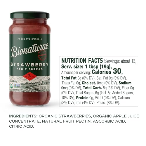 Bionaturae Organic Strawberry Fruit Spread  Fruit Jam Made in Italy  9 OZ - Image 5
