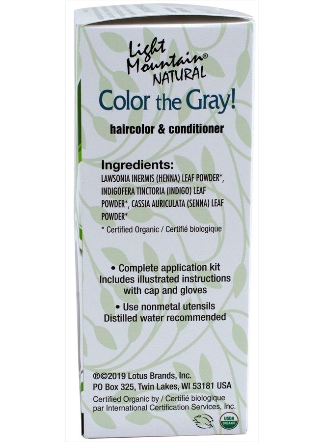 Light Mountain Henna Hair Color & Conditioner, Color the Gray – Medium Brown Hair Dye for Men/Women, Chemical-Free Semi-Permanent Hair Color for White, Gray, Blonde, or Highlighted Hair, 7 Oz - Image 3