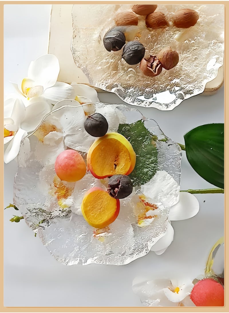 nihao Lager 5-Piece Glass Plates Set - Durable, Shatter-Resistant Dinnerware for Daily Use & Parties, 24 cm, Elegant Design for Home & Restaurants  - Image 4