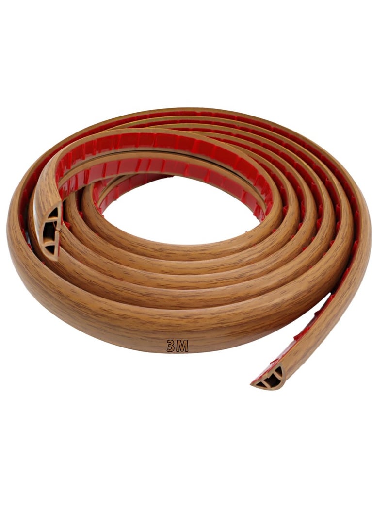 Excefore Self Adhesive Floor Cable Protector Wire Cover for Cables 3m floor cord covers for Office Home Factories Garages Flexible Cords Hider on Floor Wall  - Image 1