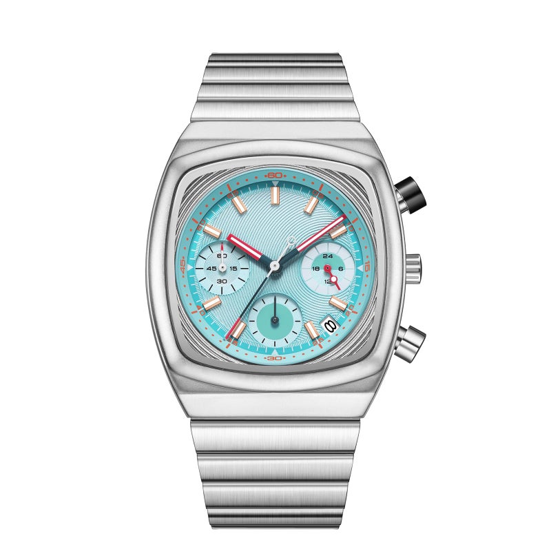 CILOA Mens Watches Chronograph Stainless Steel Waterproof Date Analog Business Fashion Wristwatch for Menï¼ˆBlueï¼‰ - Image 1