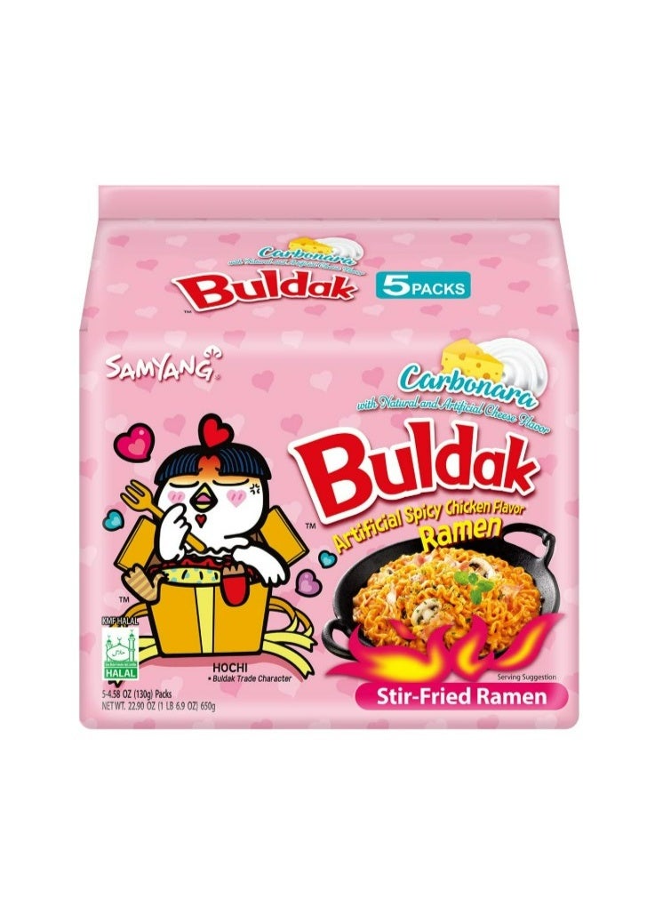 Samyang Carbonara Buldak Spicy Ramen 5 x 130g