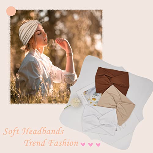 YONUF Wide Headbands For Women Extra Large Headband Twisted Knot Head Bands For Women's Hair Band Turban Accessories 6 Pack - Image 3