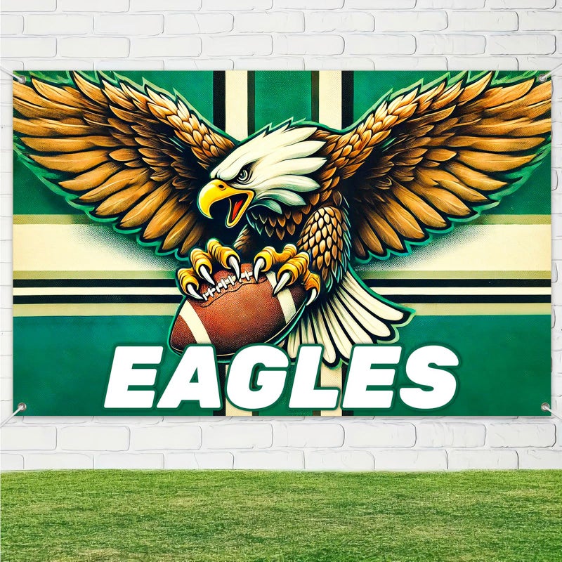 HOMETITUTE Football Touchdown Party Banner Super Bowl Game Night Backdrop Game Day Celebration Sports Theme Decoration for Indoor Outdoor Events and Gatherings 71 x 43 Inches - Image 4