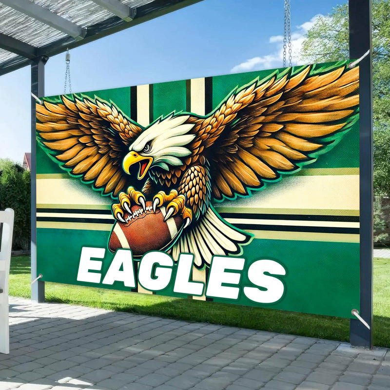 HOMETITUTE Football Touchdown Party Banner Super Bowl Game Night Backdrop Game Day Celebration Sports Theme Decoration for Indoor Outdoor Events and Gatherings 71 x 43 Inches - Image 2