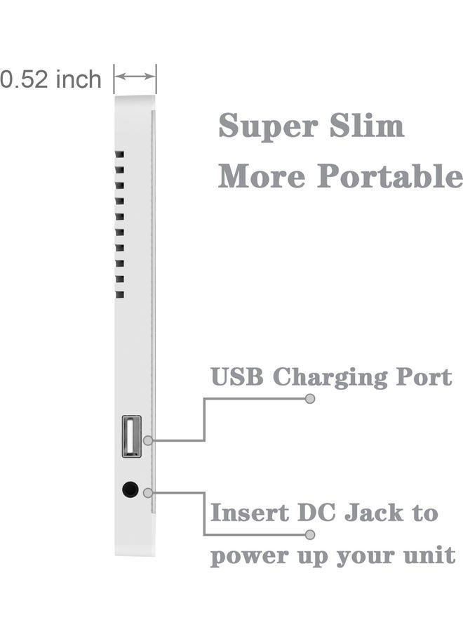 NIBEMINENT Big LED Display Screen Intelligent Alarm Clock White 16.00X4.50X9.50cm - Image 3