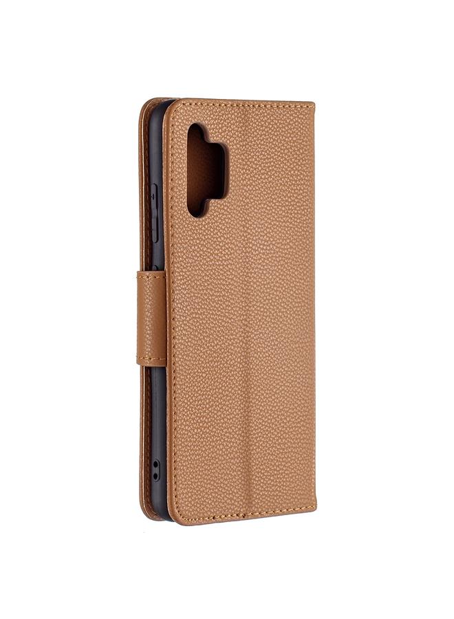اس-توب جراب لهاتف Samsung Galaxy A32 4G، جراب جلدي أفقي قابل للطي بلون نقي وملمس ليتشي مع حامل وفتحات للبطاقات ومحفظة وحبل تعليق - Image 3
