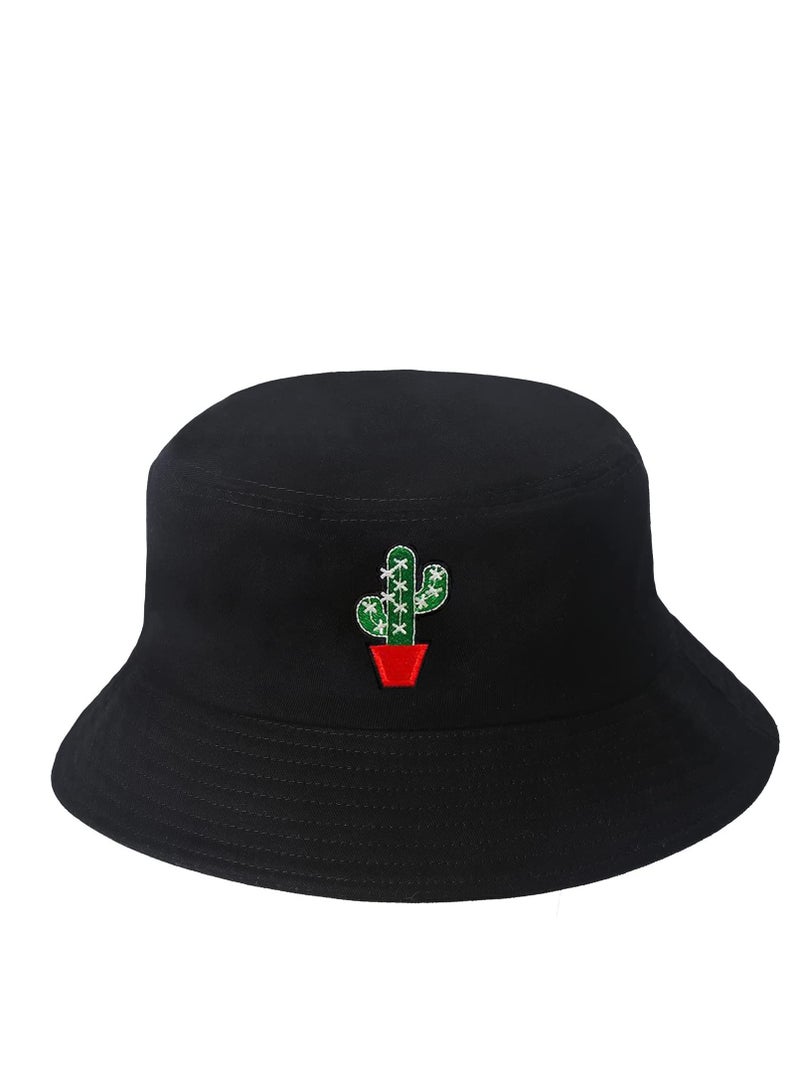 Bucket Hat - Men Sun for Women, Summer Travel Beach Fisherman Cap for Teens 100% Cotton Protection Windproof Hats - Image 1