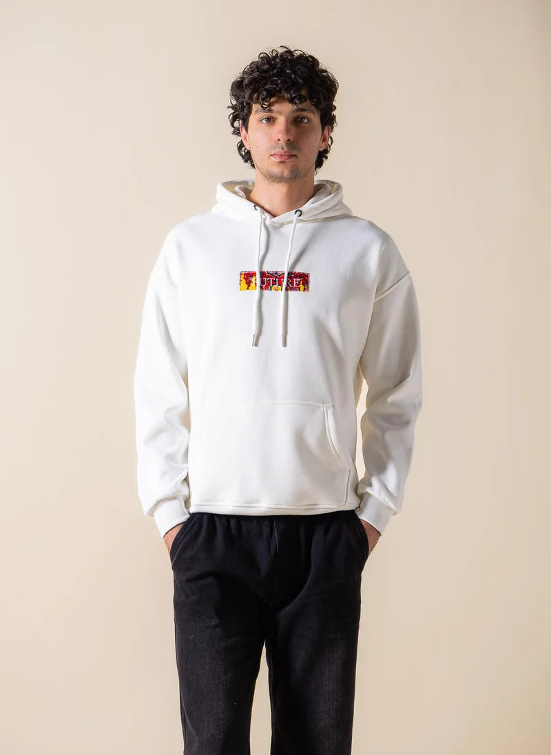 SHAPES DETAILED PATCHWORK HOODIE