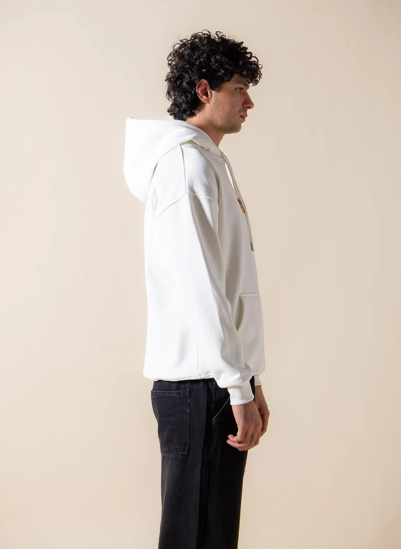 Shapes White DETAILED PATCHWORK HOODIE for Men | Best Price UAE