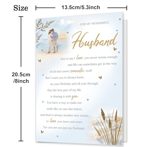 HEJOYN Funny Birthday Card for Husband, Birthday Gifts for Husband from Wife, Husband Birthday Gift - Image 3
