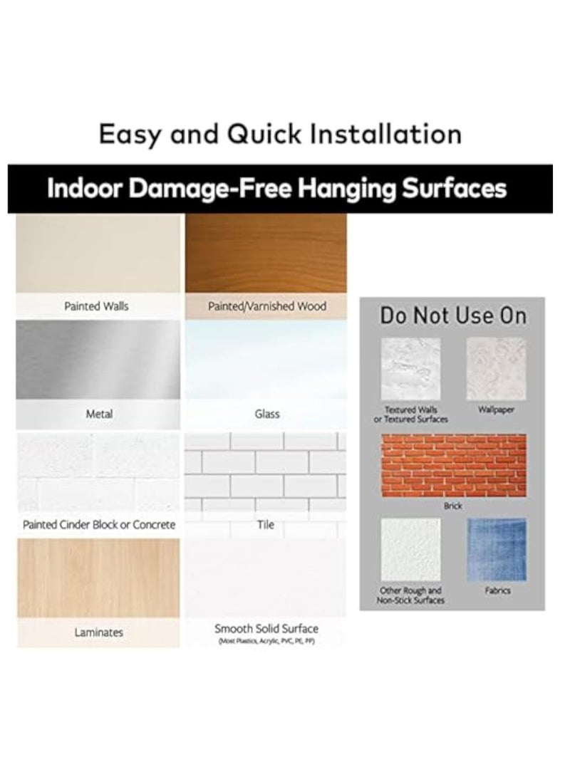 SOLARAE 4Pcs Adhesive Hooks, Designer Hooks, for Hanging Heavy Duty 11 lbs, Damage Free Hanging Wall Hooks with Adhesive Strips, Easy to Hang Robe Towel Sticky Hooks, Waterproof Adhesive Wall Hooks - Image 5