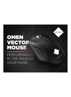 HP NEW HP OMEN Vector USB Wired Gaming Mouse Radar Sensor Black-6 Programmable buttons  - Image 1