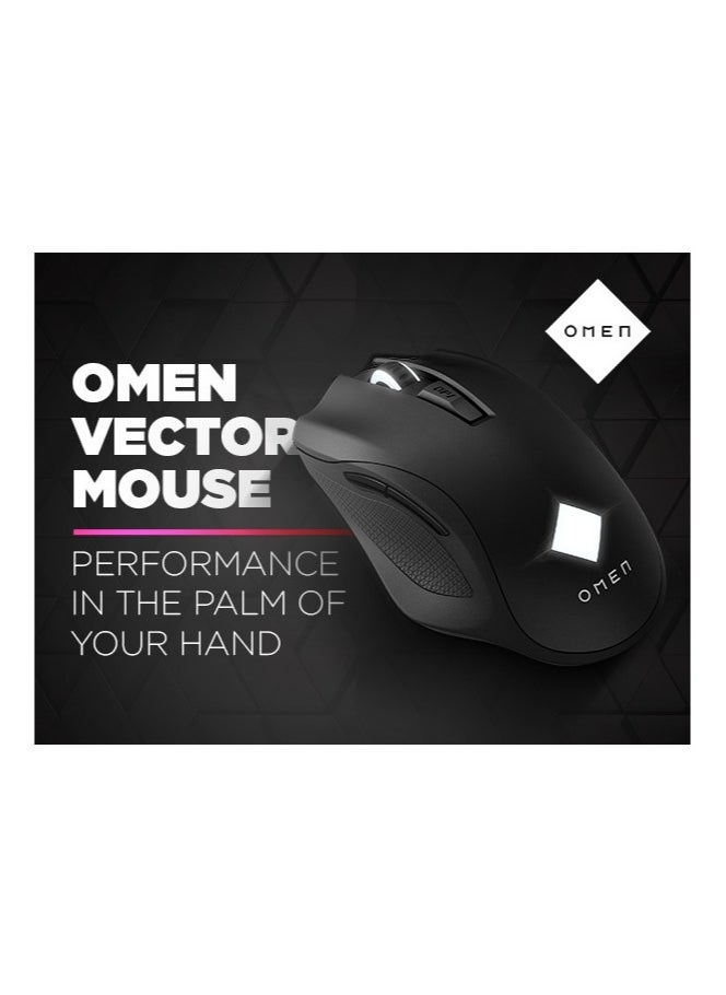 HP - NEW HP OMEN Vector USB Wired Gaming Mouse Radar Sensor Black-6 Programmable buttons - Image 1