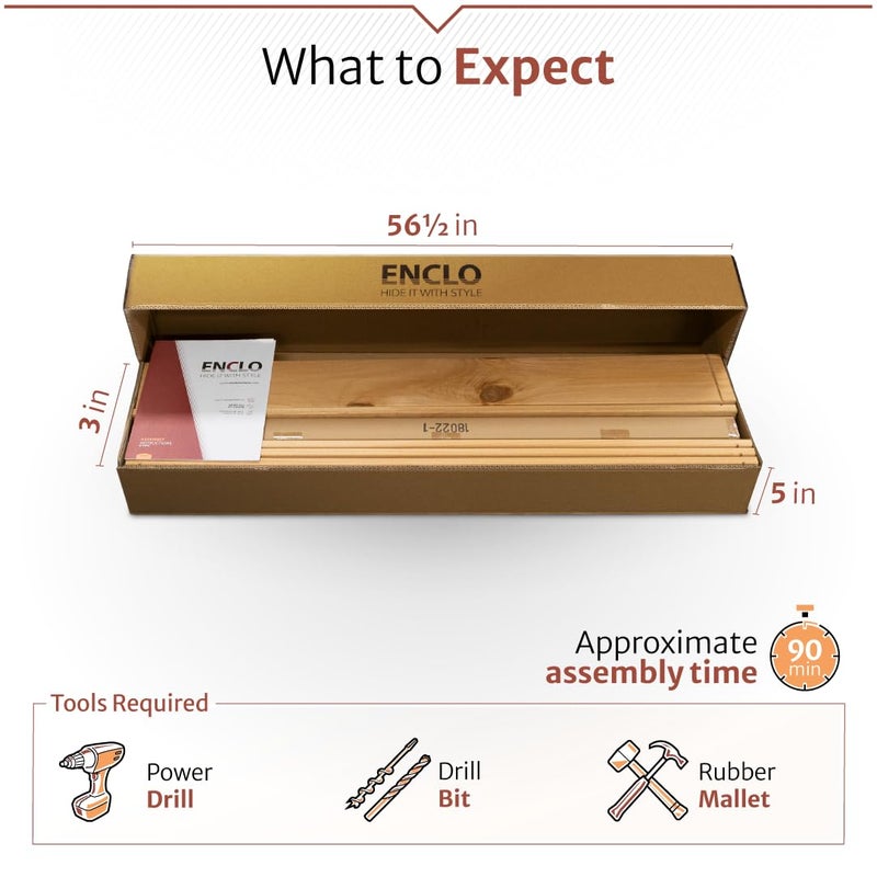 Enclo Privacy Screens 5ft H x 3.2ft W (1 Panel) No Dig Enclo Concord Cedar Wood Privacy Screen, Great to Hide Trash Cans, Decorative Patio Privacy Screen, Outdoor Privacy Fence Panel, Air Conditioner Fence, EC18022 - Image 5